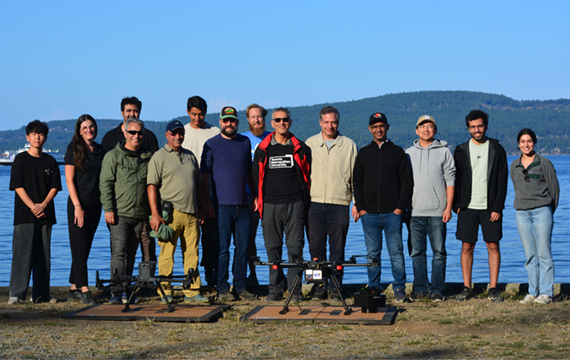 The project team on day of testing in Crofton, BC.